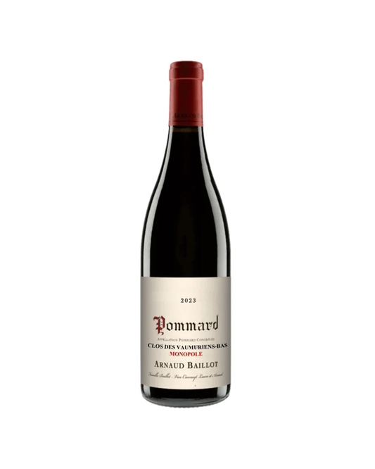 2023 Arnaud Baillot Pommard Clos des Vaumuriens-Bas Monopole, Cote de Beaune, France