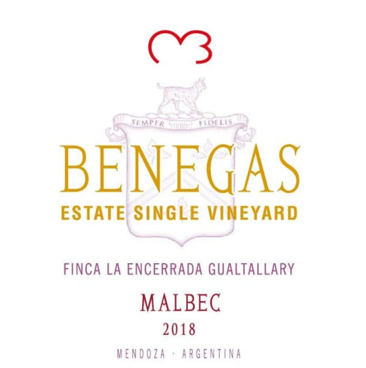 2018 Bodega Benegas Single Vineyard Finca La Encerrada Gualtallary Malbec, Mendoza